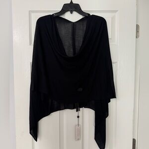 Black Knit Poncho